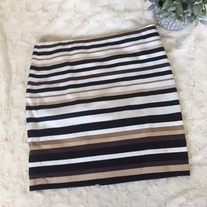 White House Black Market Striped Skirt